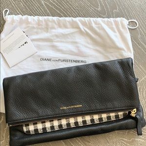 DVF Houndstooth Clutch